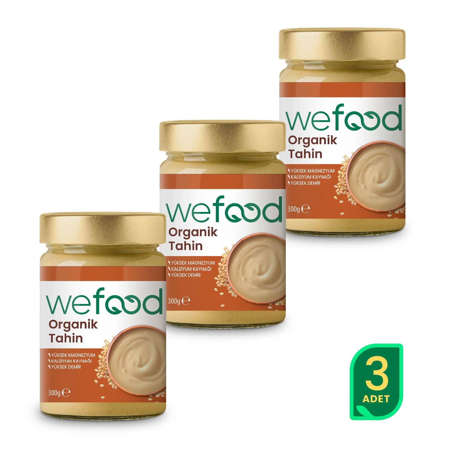 Wefood Organik Tahin 300 gr 3'lü